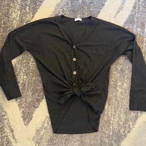 Pink Lily Grey Cardigan